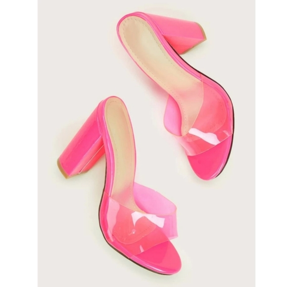 ❌SOLD❌ Hot pink mules (never worn) - Picture 2 of 4